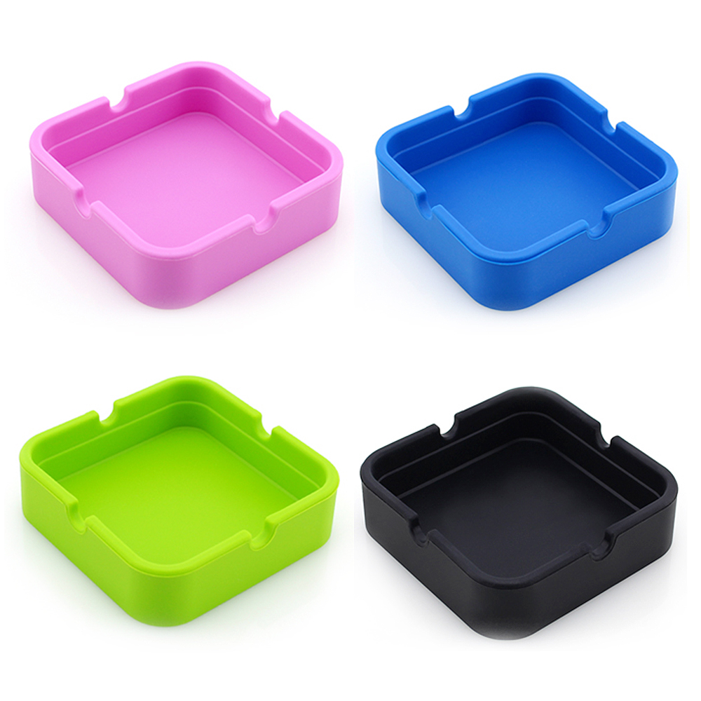 A163 Square Silicone Ashtray Different Color