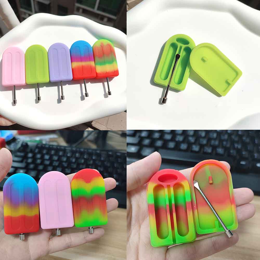 A3307 Popsicles Silicone Jar 6ml With Small Spoon