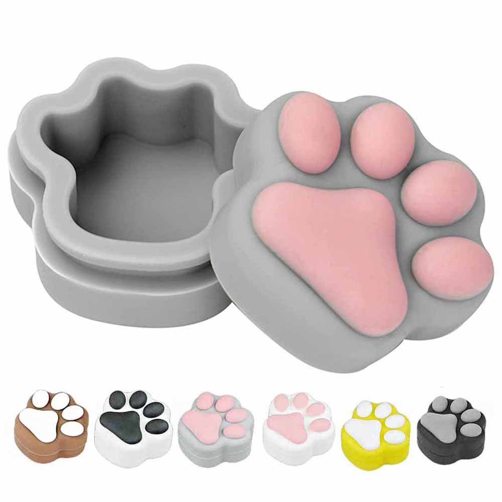 A3262 Cat Paw Silicone Jar 9ml Different Color