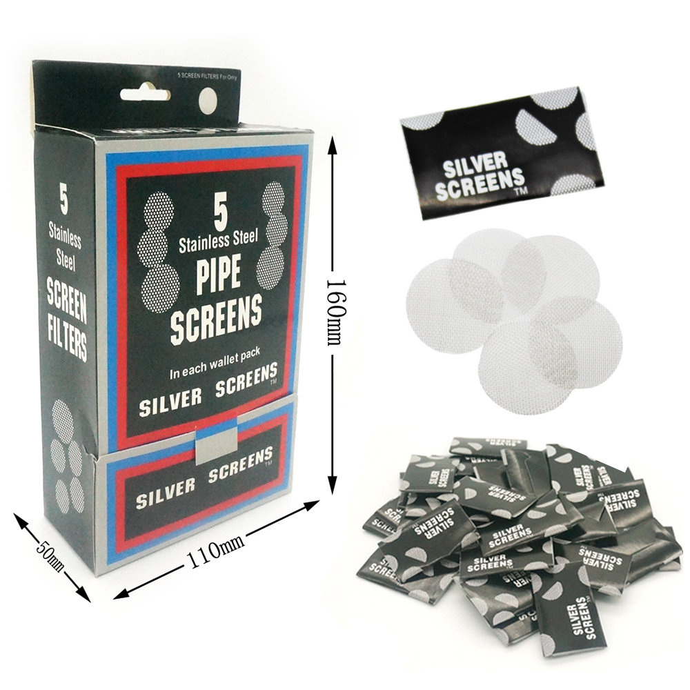 A7 Pipe Filter Metal Screen Silver and Gold