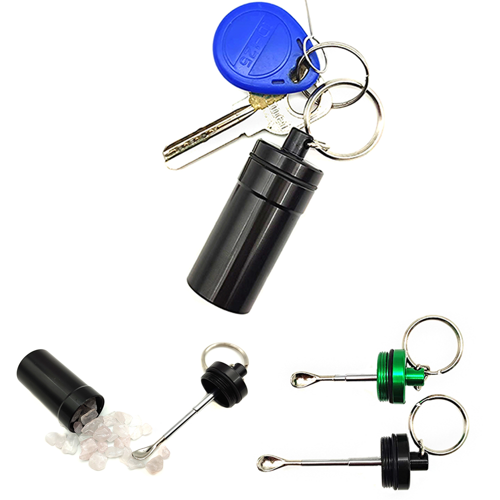 A703 Snuff Sniffer Metal Box With Spoon Diameter 20mm