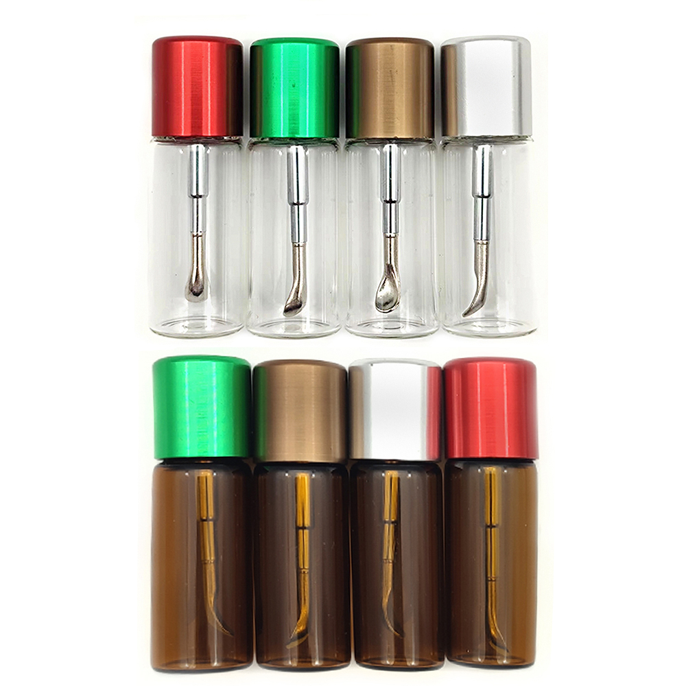 A700 Sniffer Snuff Glass Storage Box With Spoon Diameter 12mm