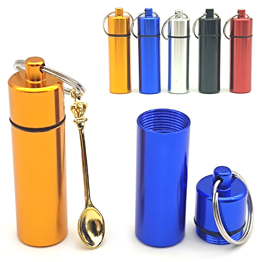 A705 Snuff Sniffer Metal Box With Spoon