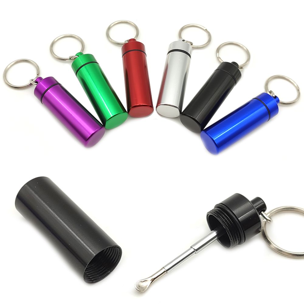 A702 Snuff Sniffer Metal Box With Spoon Diameter 18mm