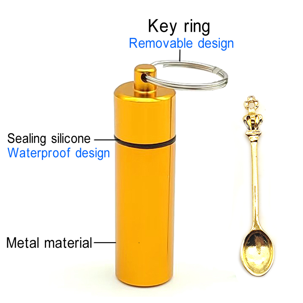 A705 Snuff Sniffer Metal Box With Spoon