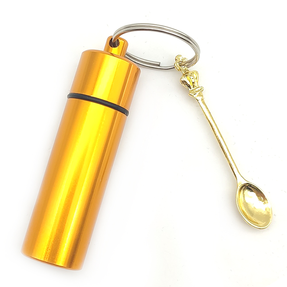 A705 Snuff Sniffer Metal Box With Spoon