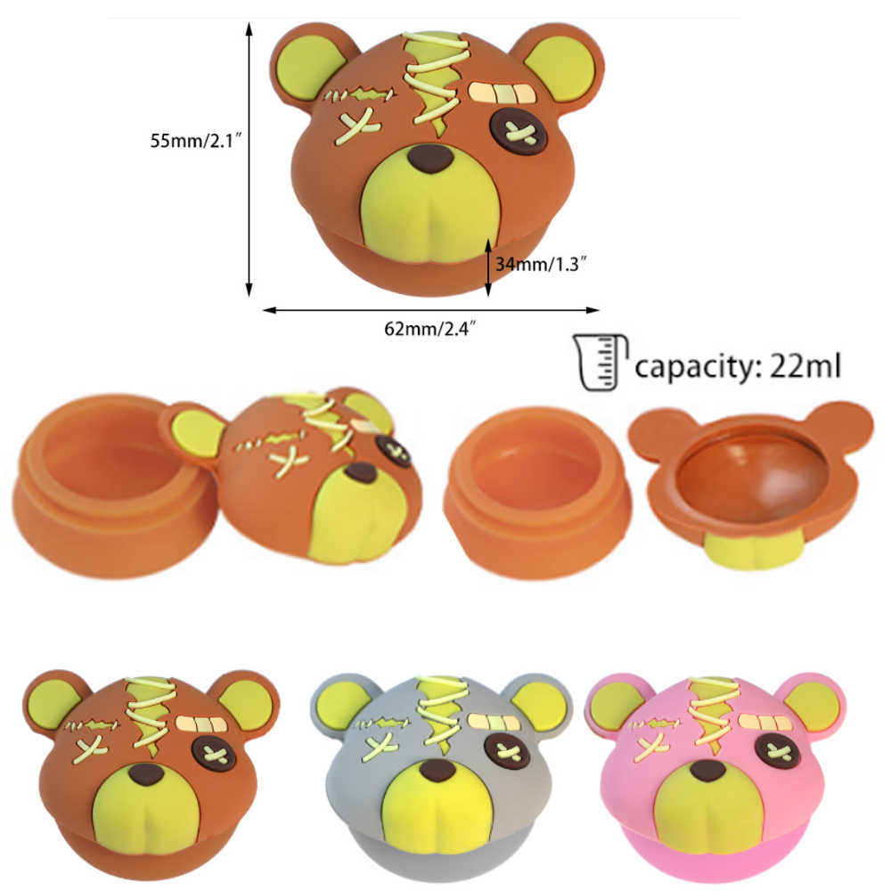 A3410 Bear Silicone Jar Hot Sell