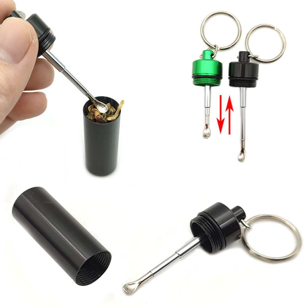 A702 Snuff Sniffer Metal Box With Spoon Diameter 18mm