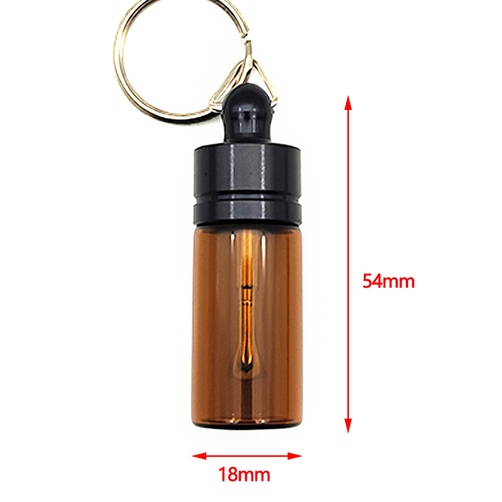 A717 Snuff Sniffer Glass Box With Spoon With Key ring