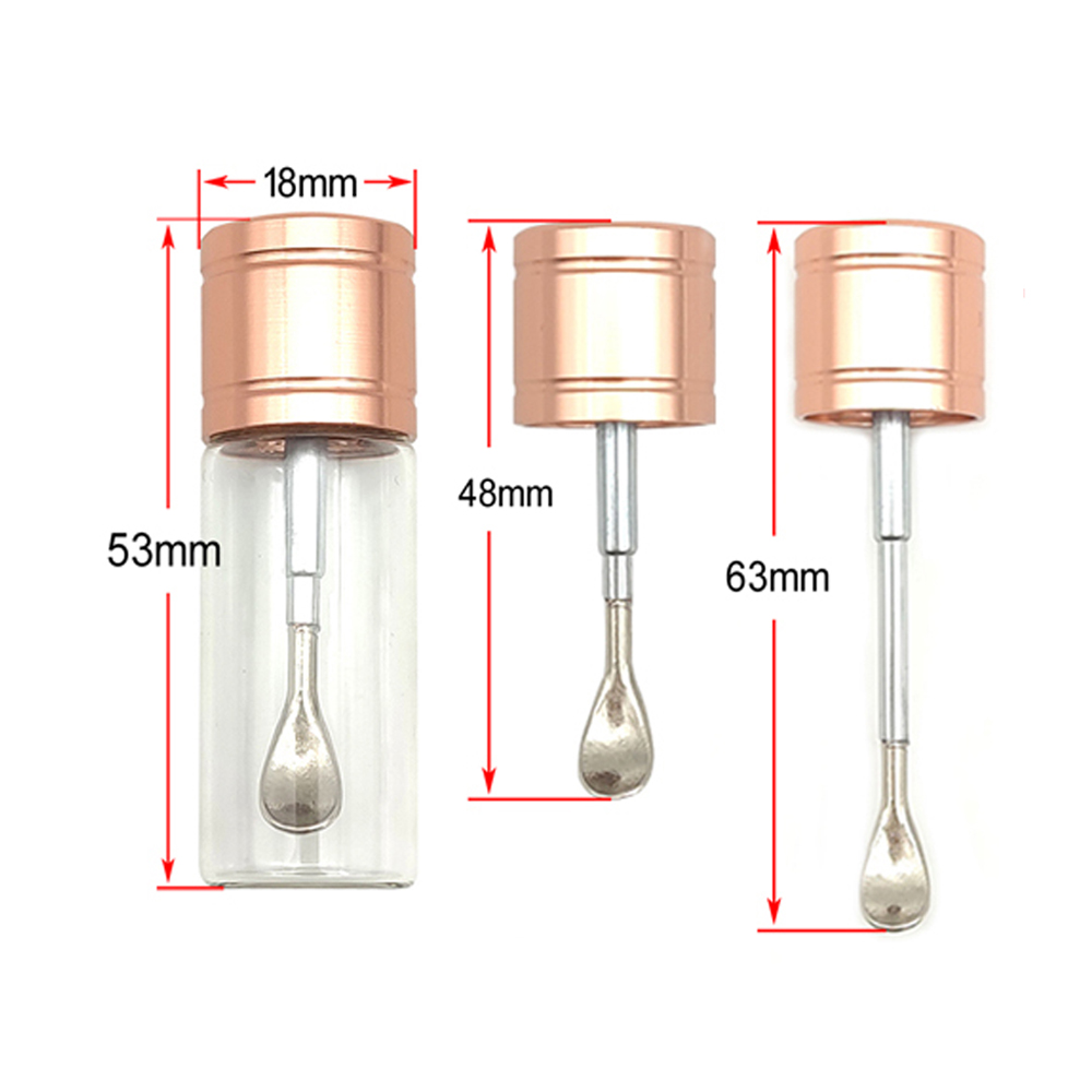 A701 Sniffer Snuff Glass Box With Spoon Diameter 18mm