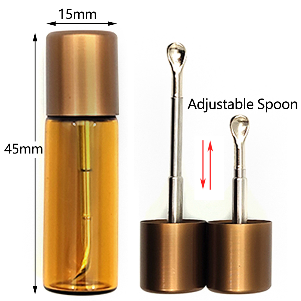 A700 Sniffer Snuff Glass Storage Box With Spoon Diameter 12mm