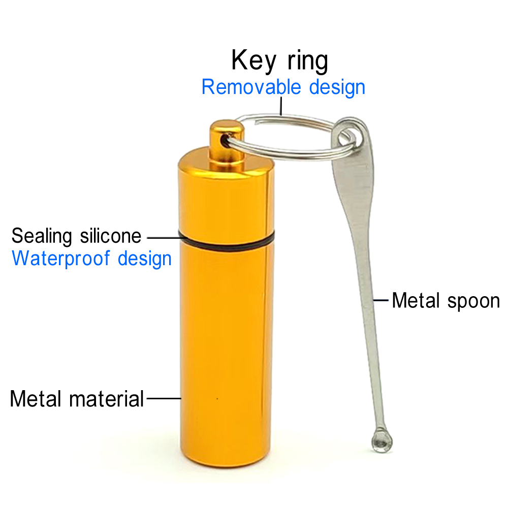 A704 Snuff Sniffer Metal Box With Spoon