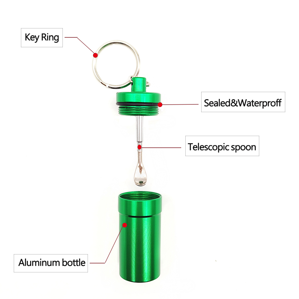 A703 Snuff Sniffer Metal Box With Spoon Diameter 20mm