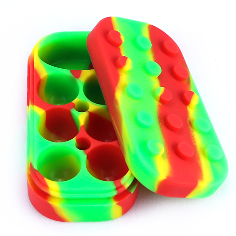 A3292 Silicone Jar 34ml Different Color 6Spaces To Storage Items