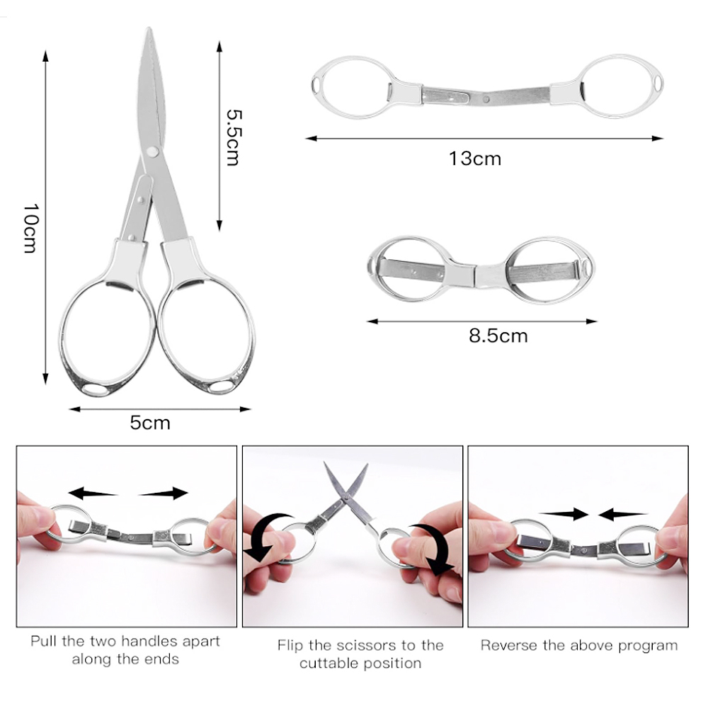 A199 Metal Folding Scissors Customized Logo Laser Engraving