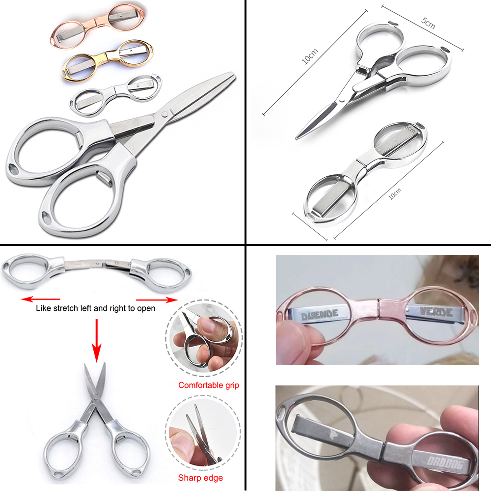 A199 Metal Folding Scissors Customized Logo Laser Engraving