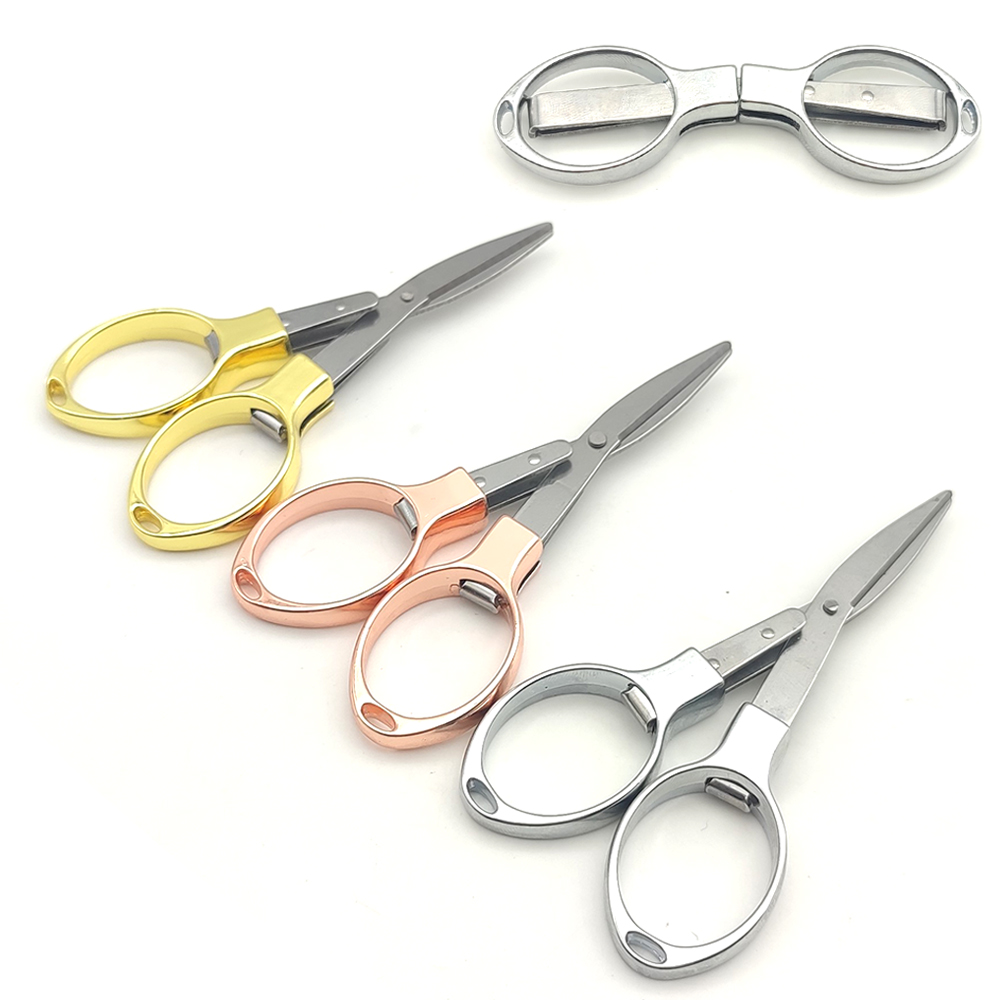 A199 Metal Folding Scissors Customized Logo Laser Engraving