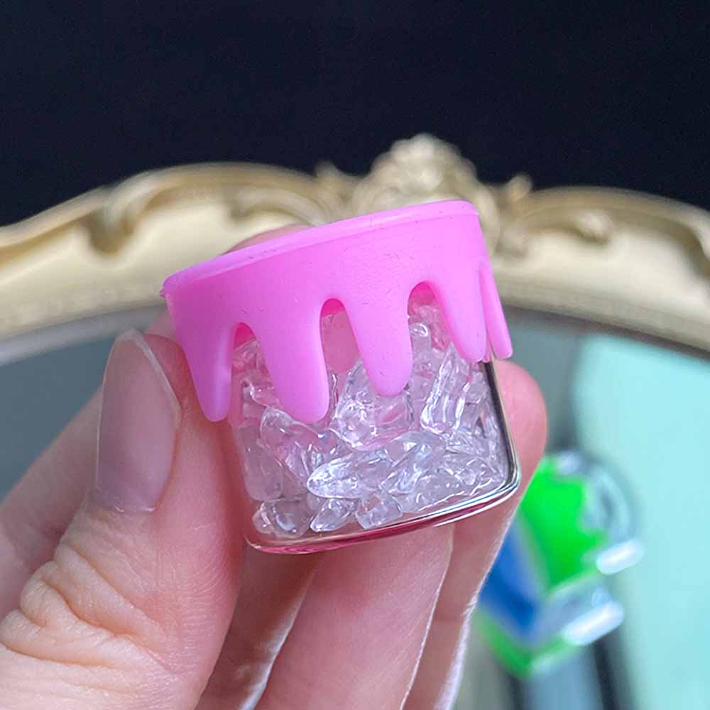 A3236 Silicone Lid Glass Box 5ml Customized LOGO/Color