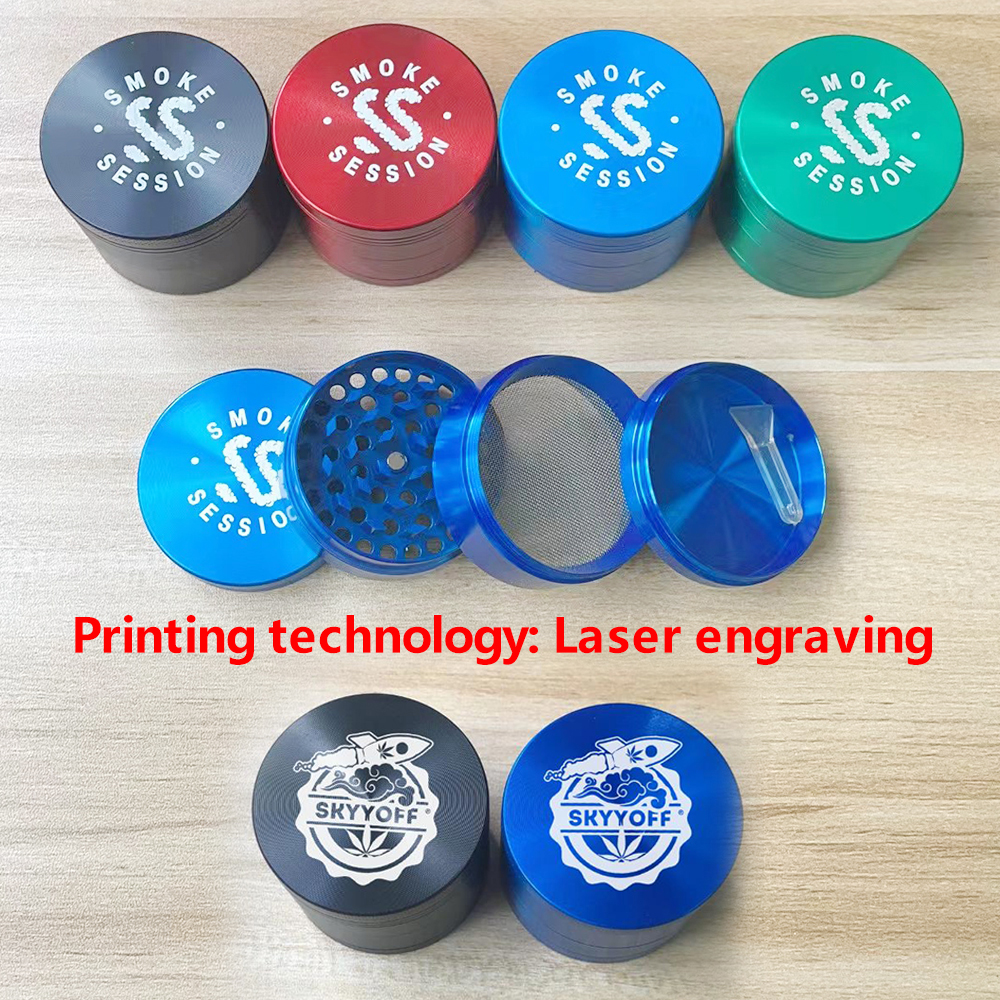 A1001 Metal Grinder Customized LOGO Or Pattern 40/50/63/75/100mm Diameter