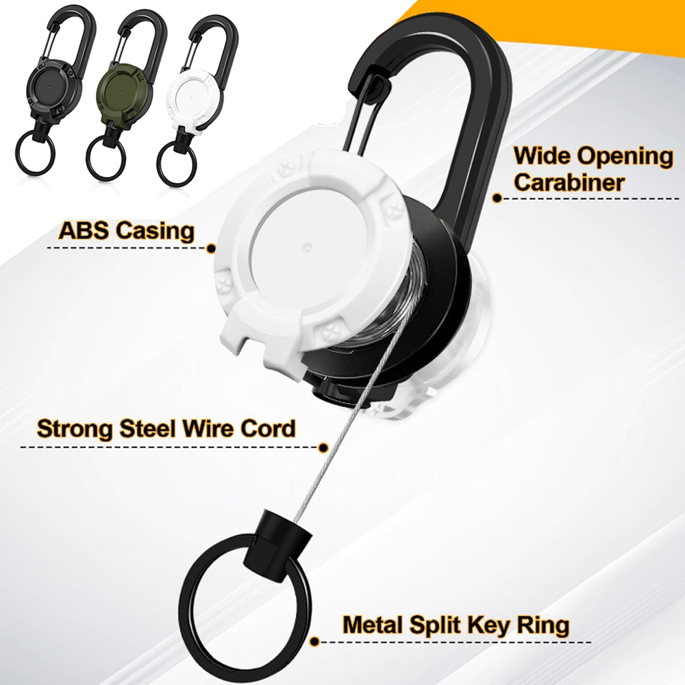 A9013 Outdoor Telescopic Customized LOGO For Buckle Backpack Wire Rope Lure