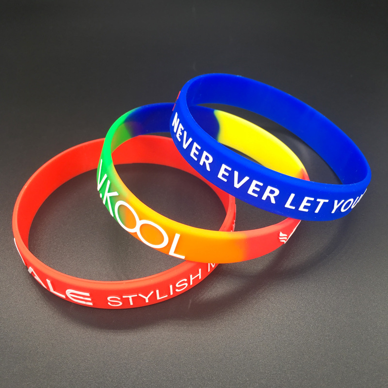 A9015 Silicone Bracelet Customized LOGO Different Color Hot Sell