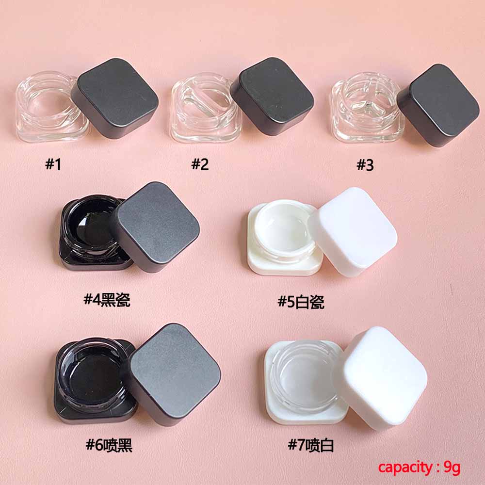 A3382 Ceramics Glass Box 9ml Customized LOGO