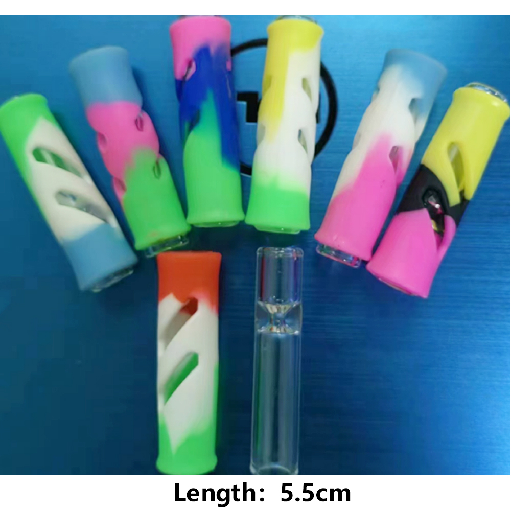 A2000 Glass Pipe 5.5CM Length With Silicone