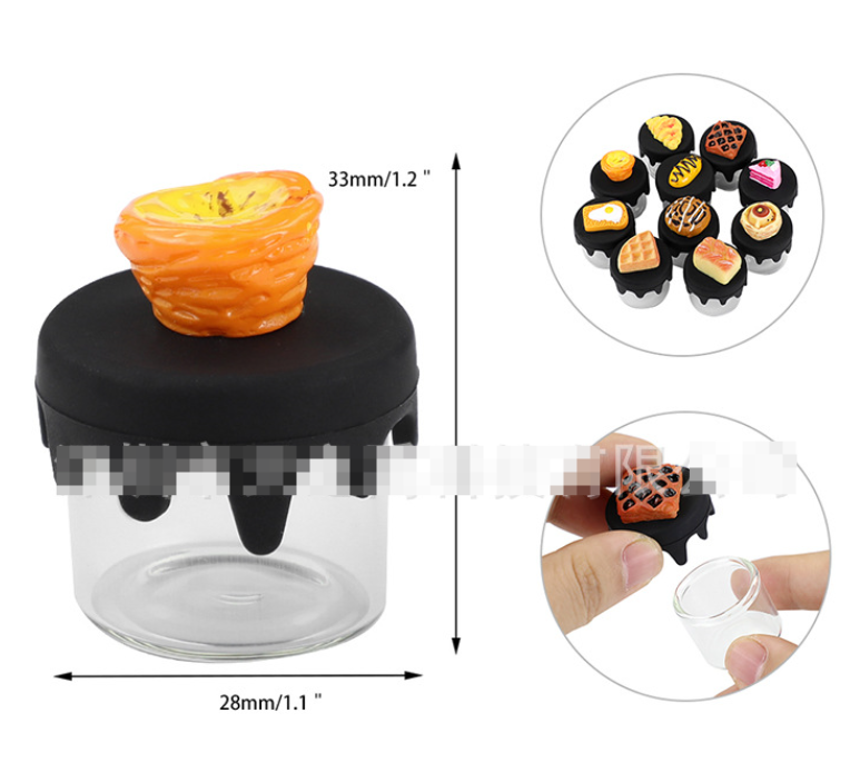 A3414 Glass Box With Silicone Lid 6ml Size Hot Sell