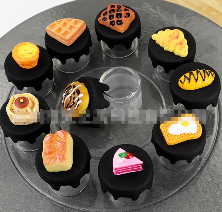 A3414 Glass Box With Silicone Lid 6ml Size Hot Sell