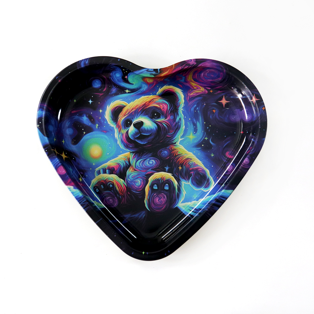 A837 Heart Shape Metal Tray 18x16.5cm
