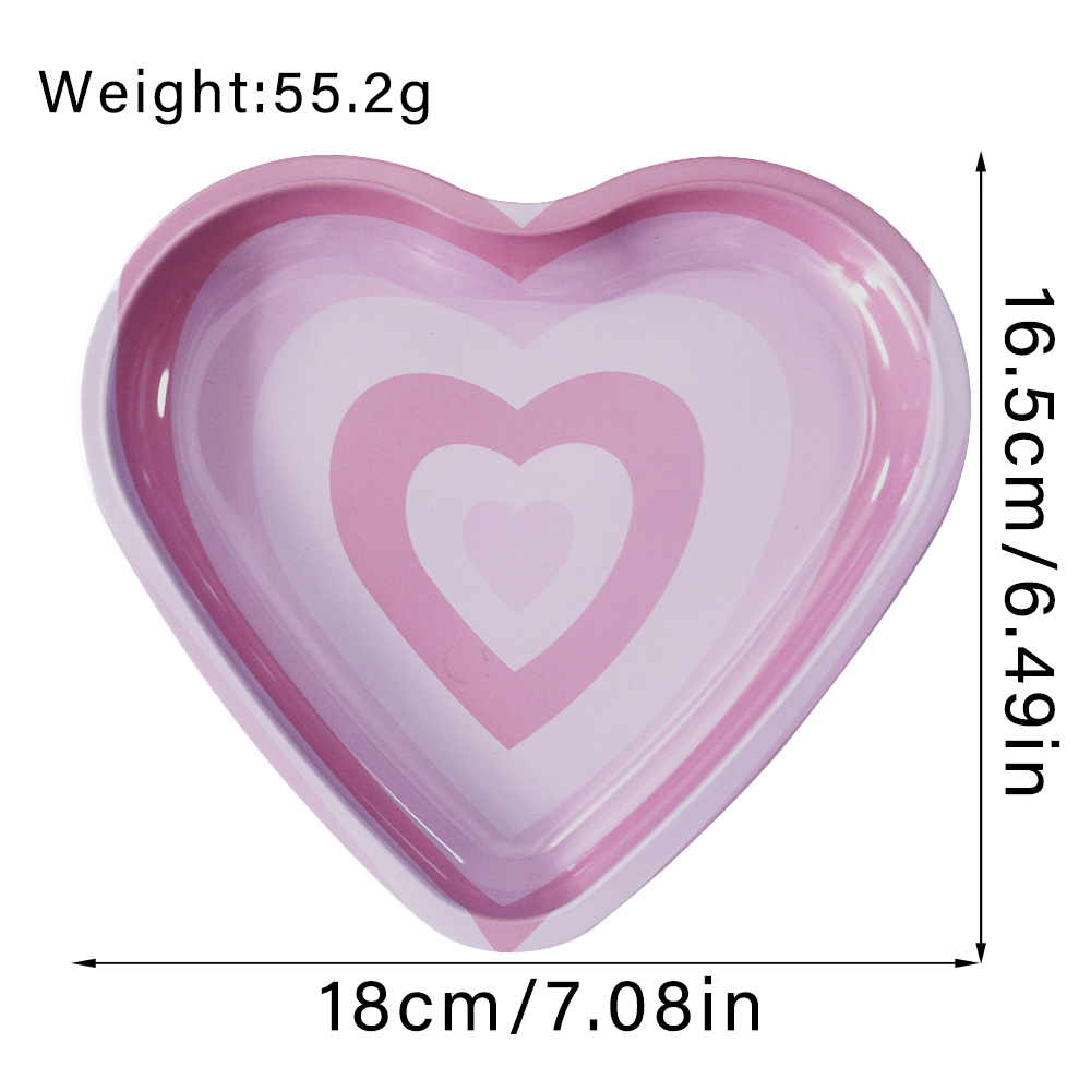 A837 Heart Shape Metal Tray 18x16.5cm