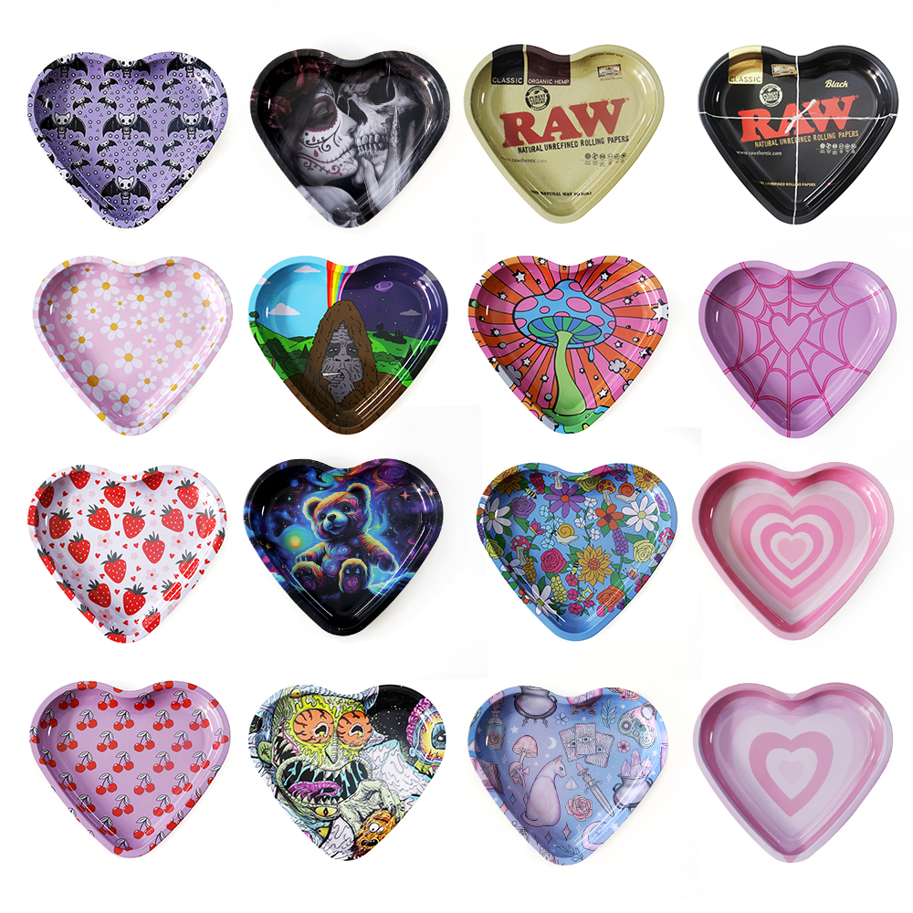 A837 Heart Shape Metal Tray 18x16.5cm