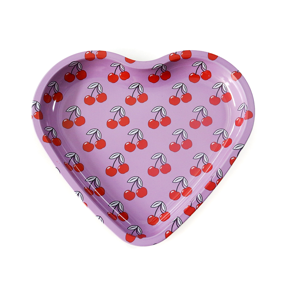 A837 Heart Shape Metal Tray 18x16.5cm