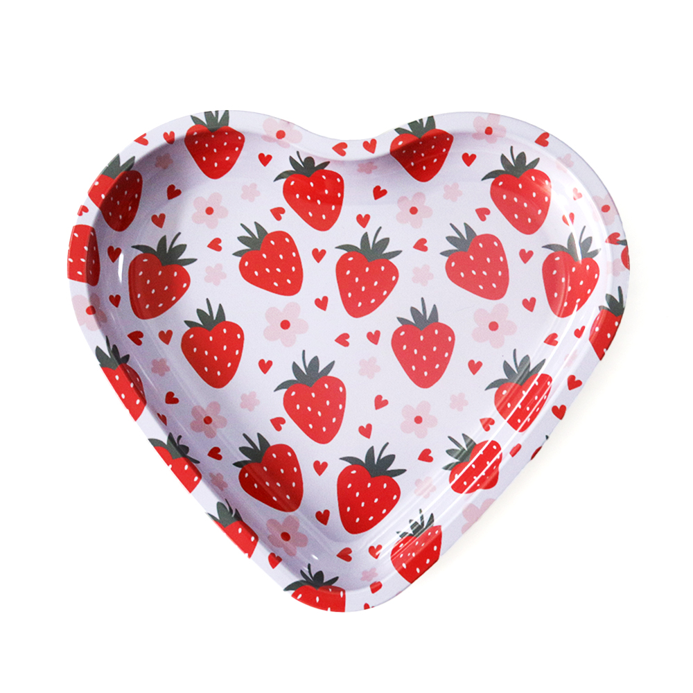 A837 Heart Shape Metal Tray 18x16.5cm