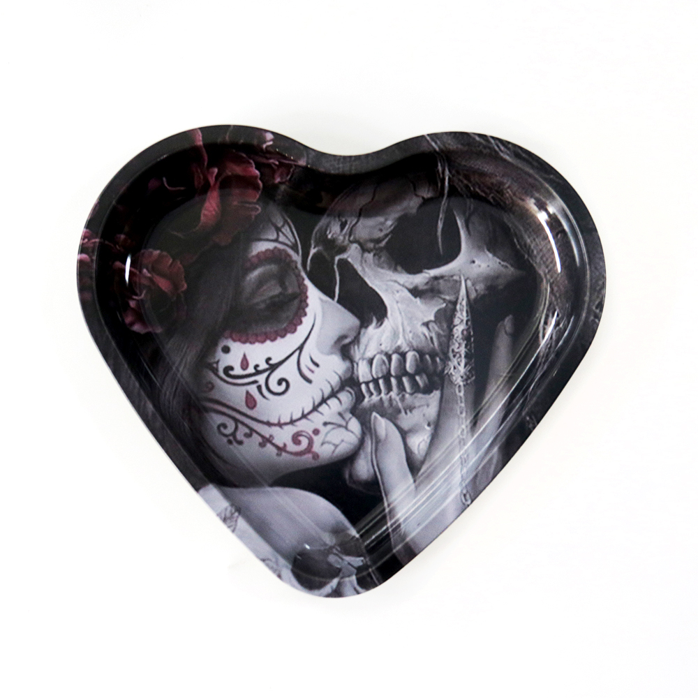 A837 Heart Shape Metal Tray 18x16.5cm
