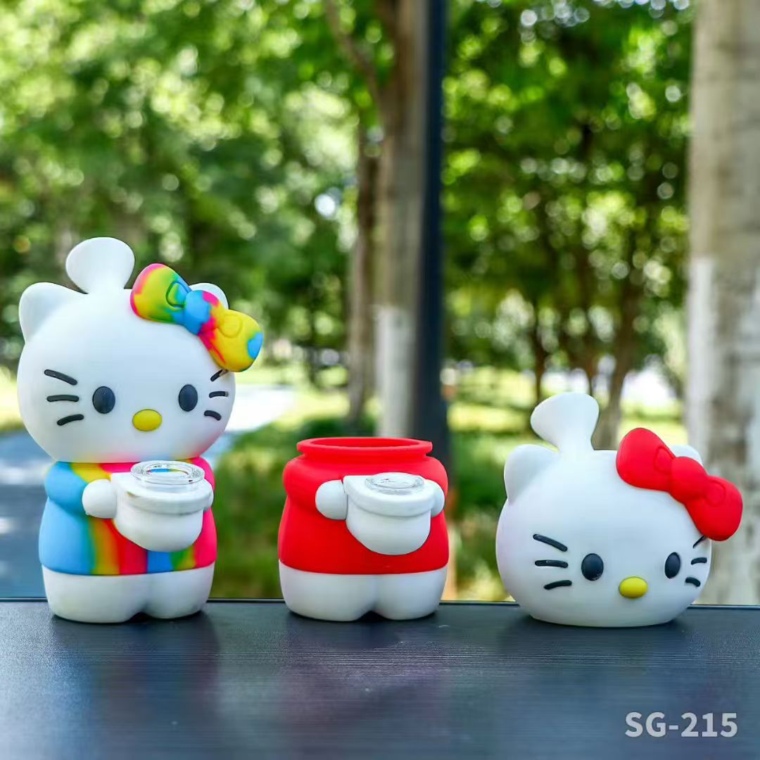 A2013 Hello Kitty Silicone Bong Pipe