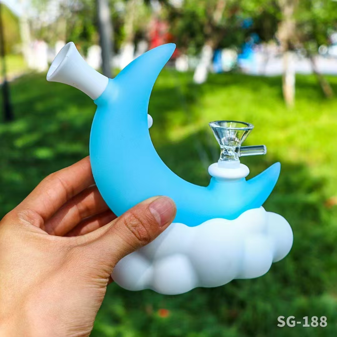 A2014 Moon Shape Silicone Bong Pipe