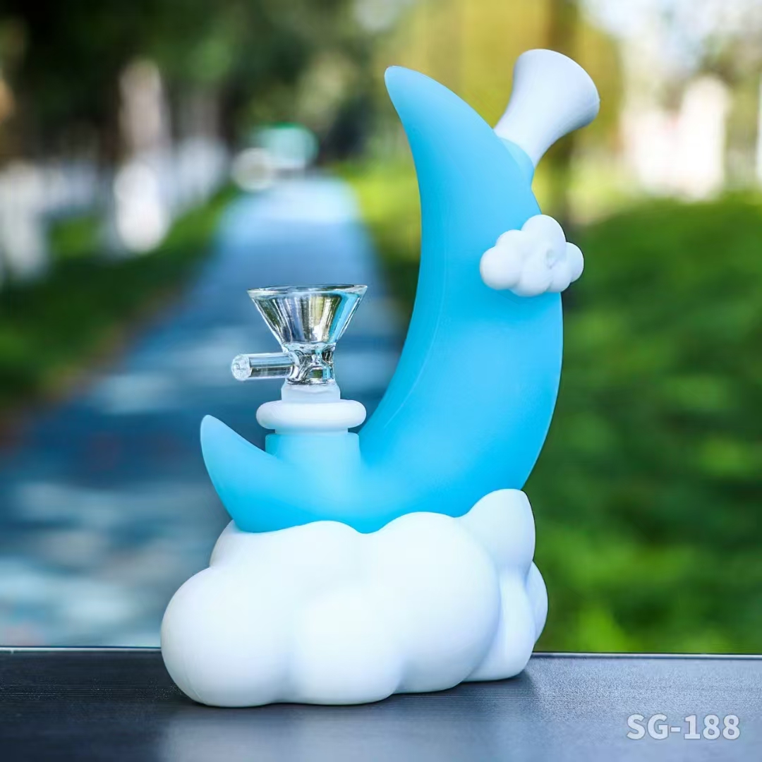 A2014 Moon Shape Silicone Bong Pipe