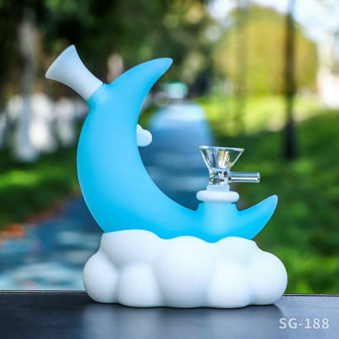A2014 Moon Shape Silicone Bong Pipe