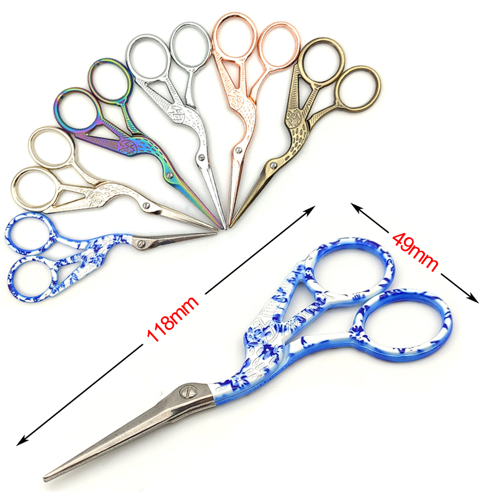 A406 Crane Shape Metal Scissors