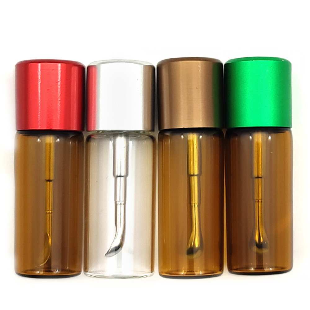 A700 Sniffer Snuff Glass Storage Box With Spoon Diameter 12mm
