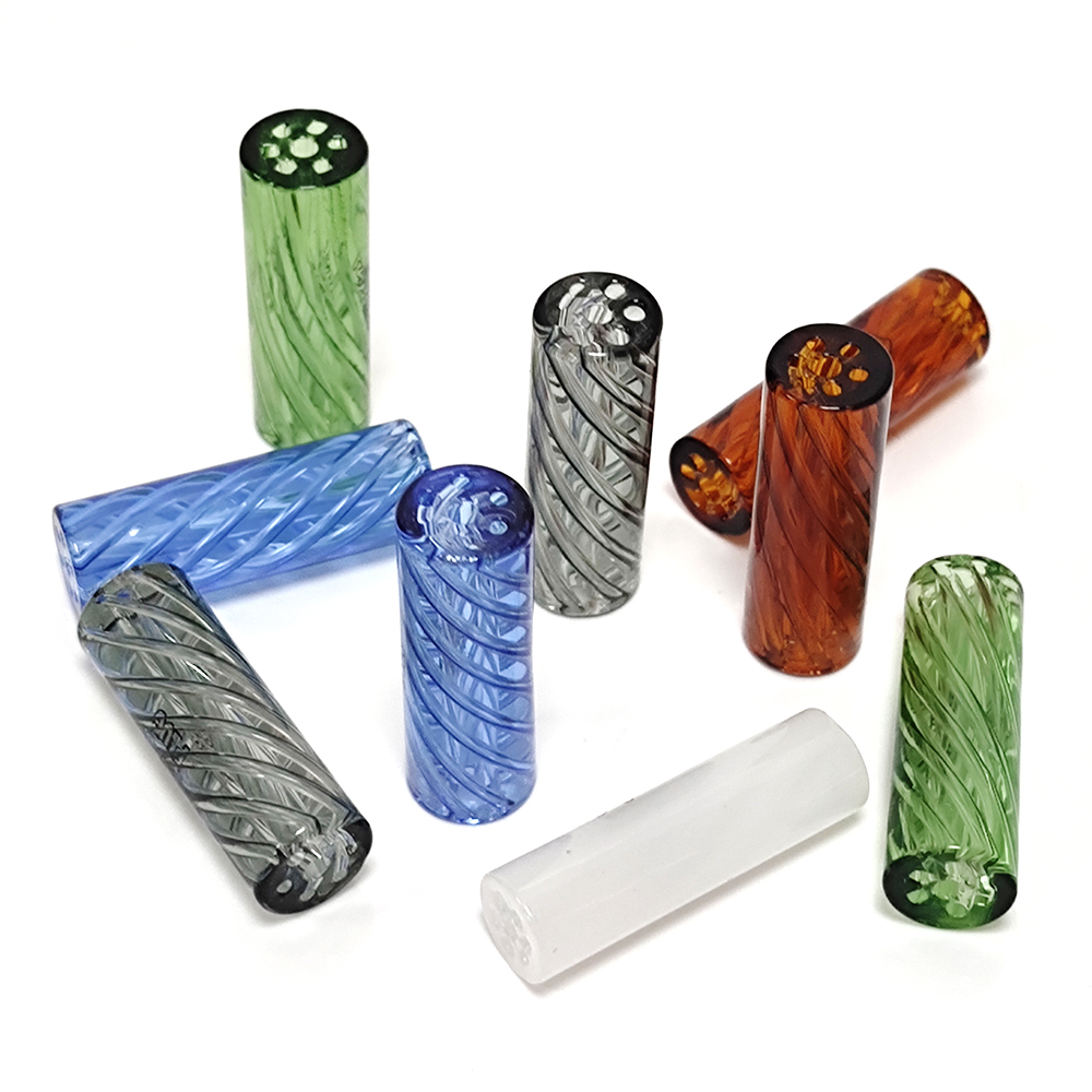 A867 Spiral Shape Glass Mouthpiece Tip Diameter 1cm and Length 3cm