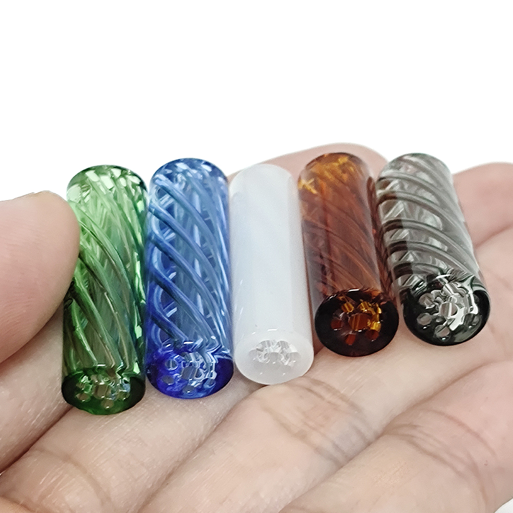 A867 Spiral Shape Glass Mouthpiece Tip Diameter 1cm and Length 3cm