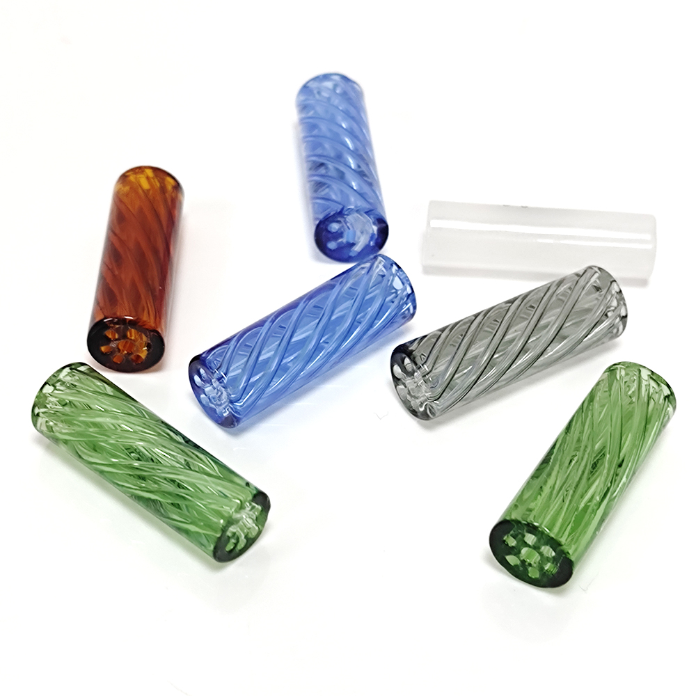 A867 Spiral Shape Glass Mouthpiece Tip Diameter 1cm and Length 3cm
