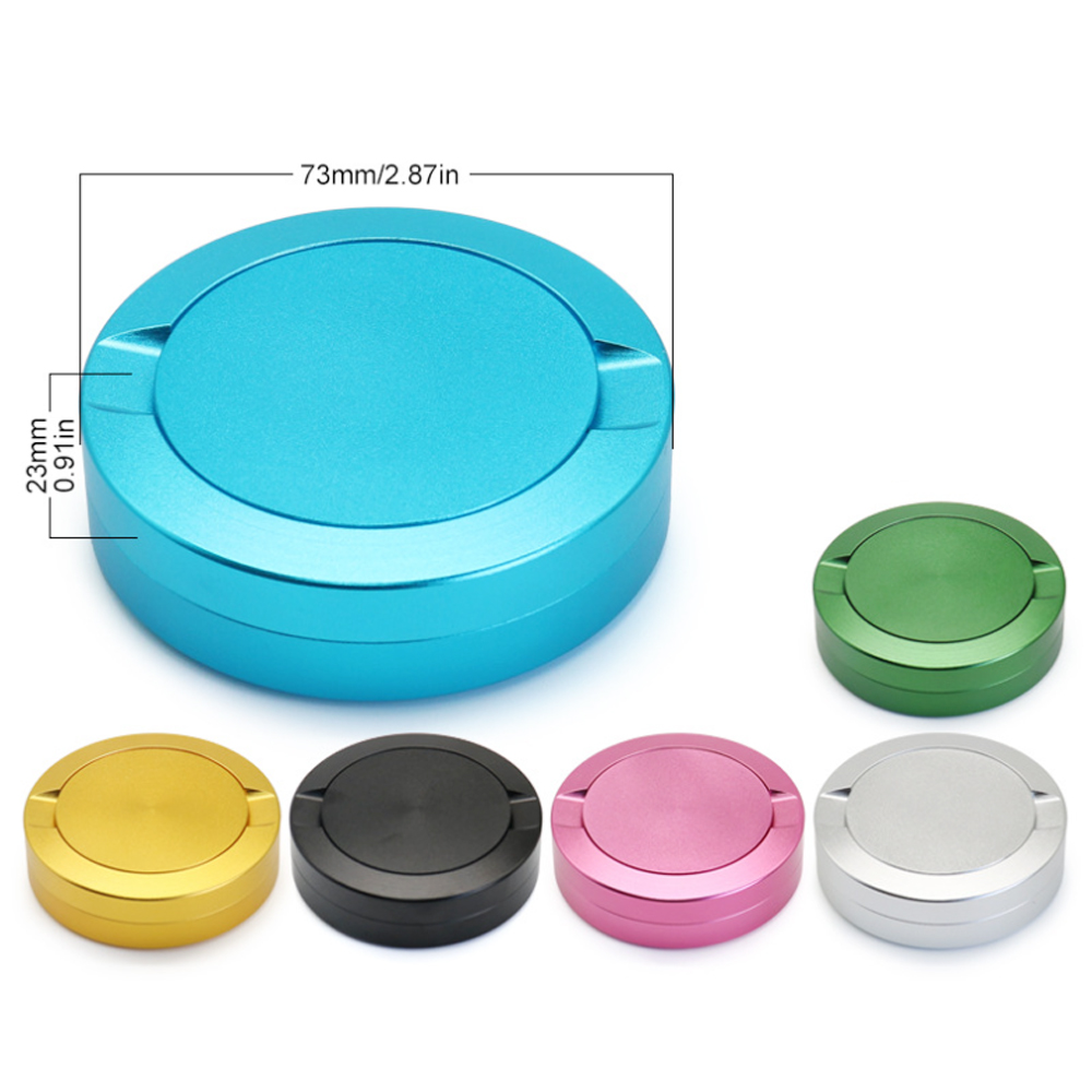 A874 Aluminum Alloy Snuff Boxes Sniffer Storage Case With Ashtray Function