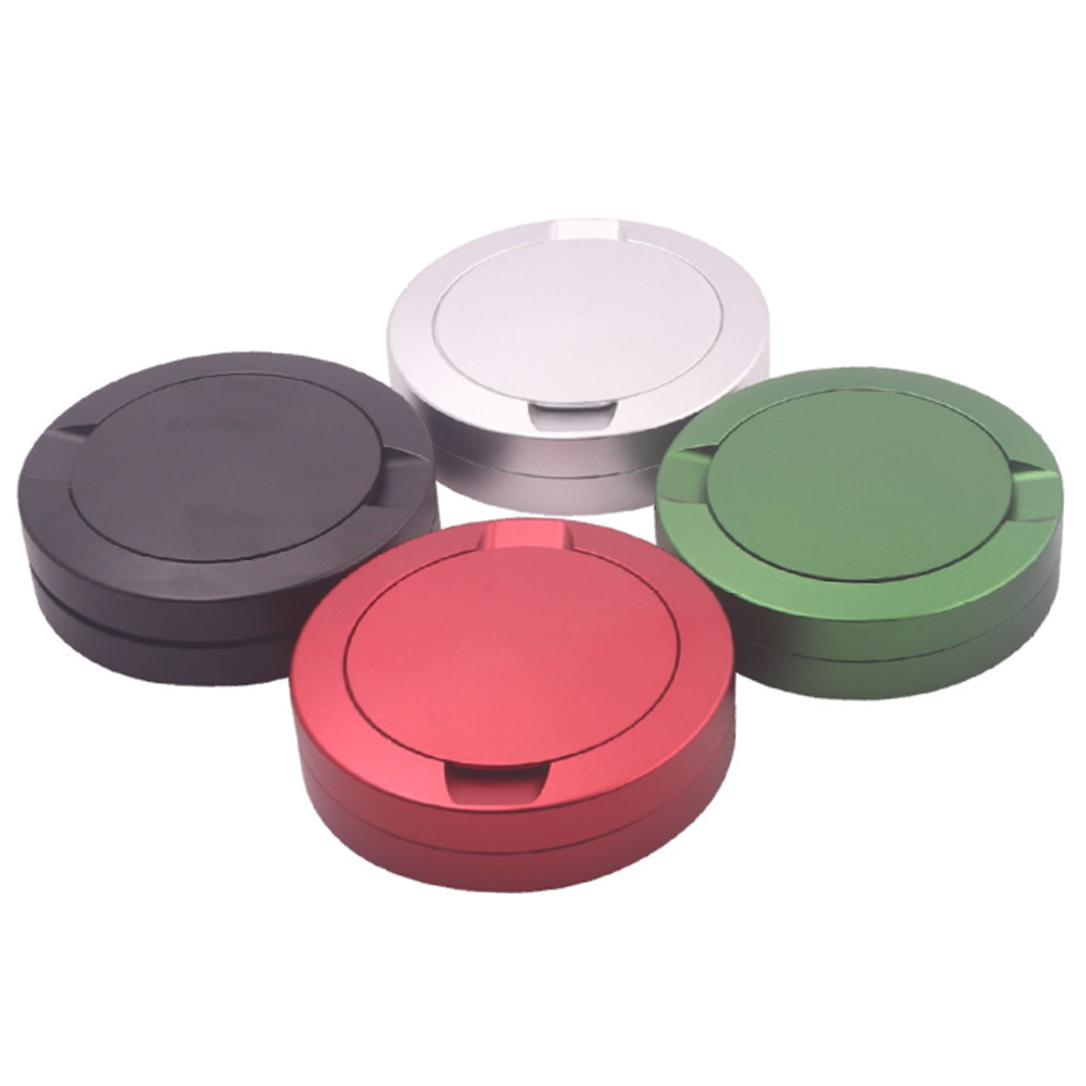 A874 Aluminum Alloy Snuff Boxes Sniffer Storage Case With Ashtray Function
