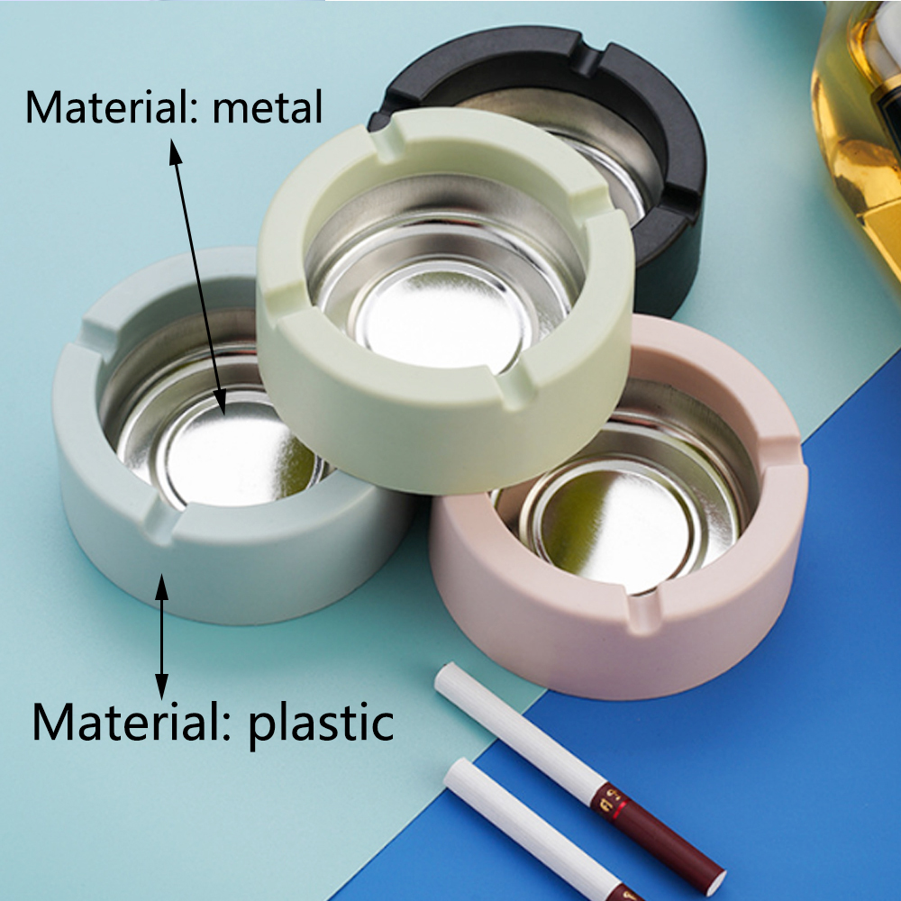 A870 Plastic Ashtray With Internal Metal Groove