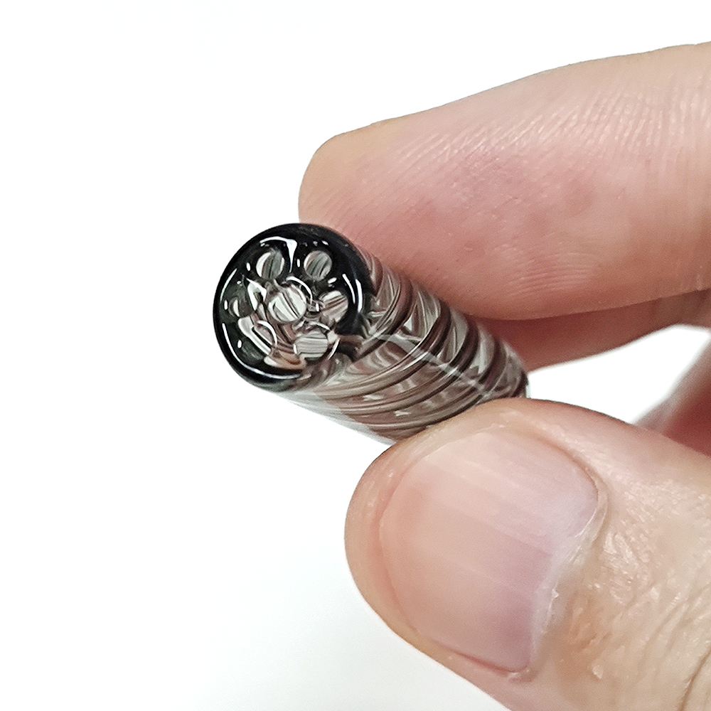 A867 Spiral Shape Glass Mouthpiece Tip Diameter 1cm and Length 3cm