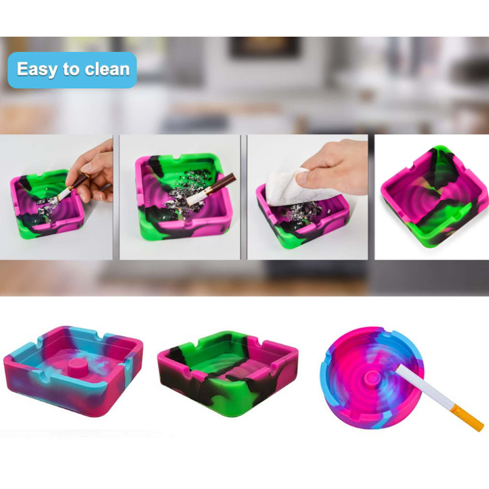 A877 Silicone Ashtray With Cigarette Holder Function