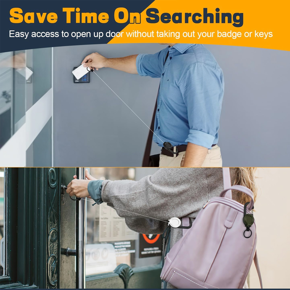 A876 Plastic Retractable Keychain For Outdoor